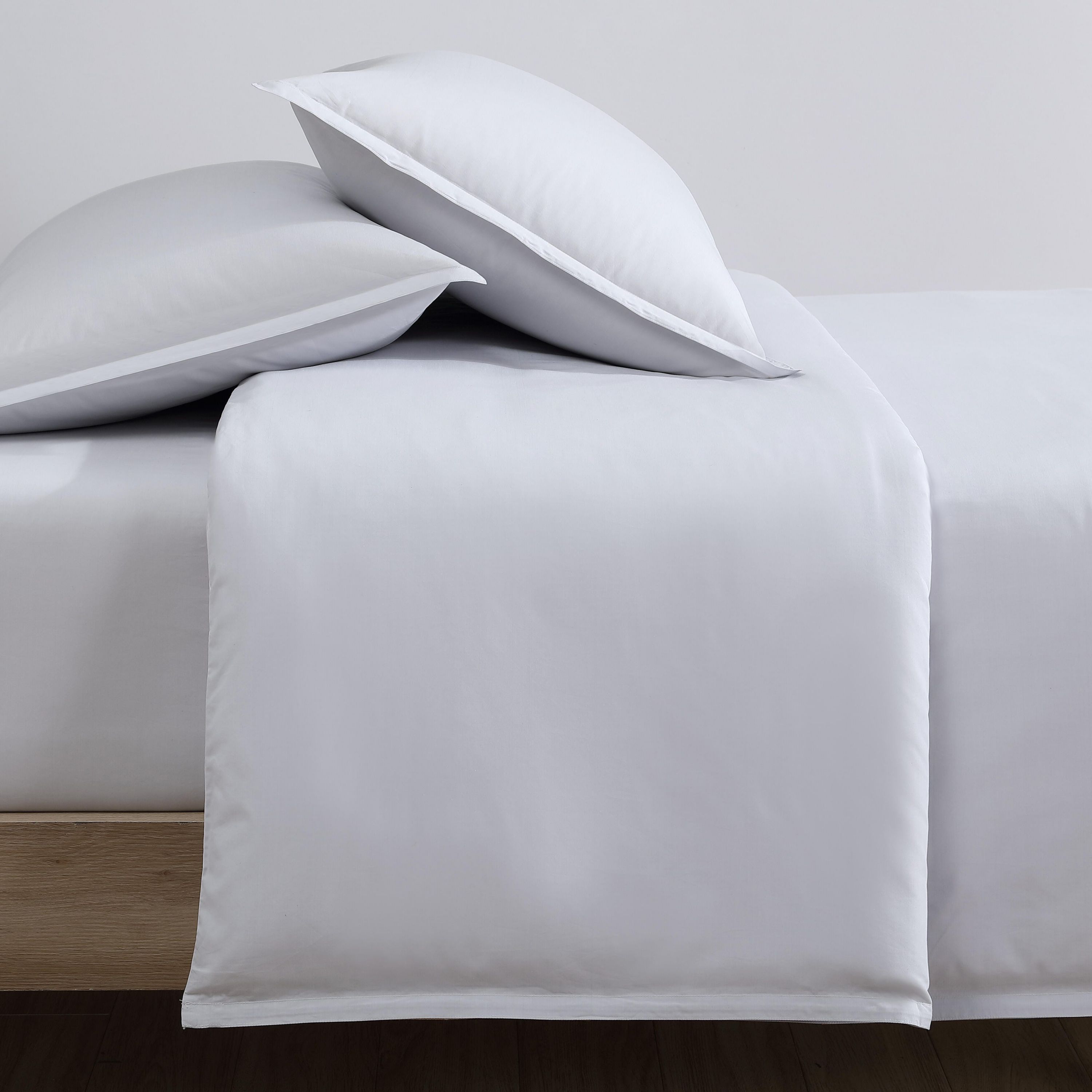 Naturals Solid - Blue Queen Duvet Cover Set-3 Piece
