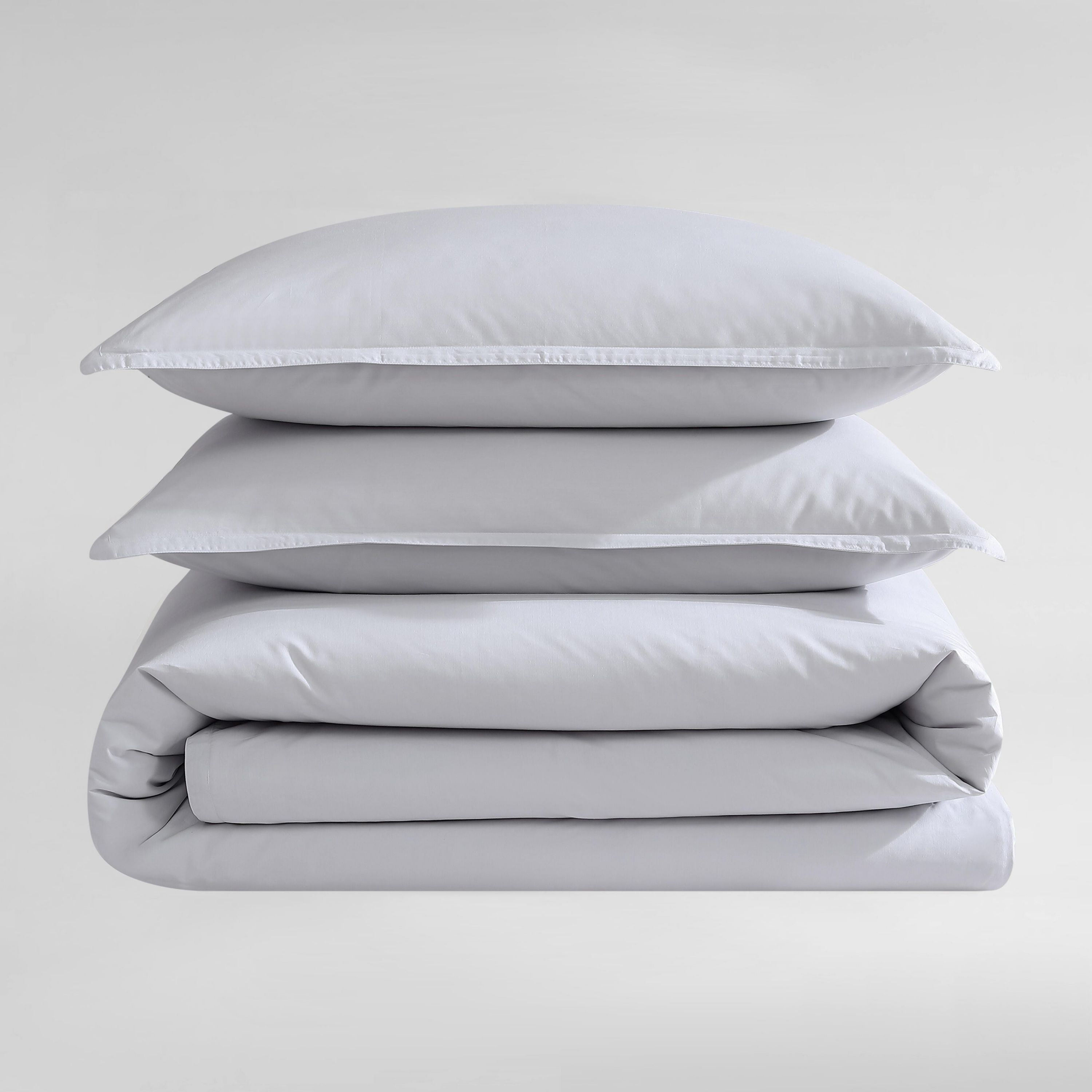 Naturals Solid - Blue Queen Duvet Cover Set-3 Piece