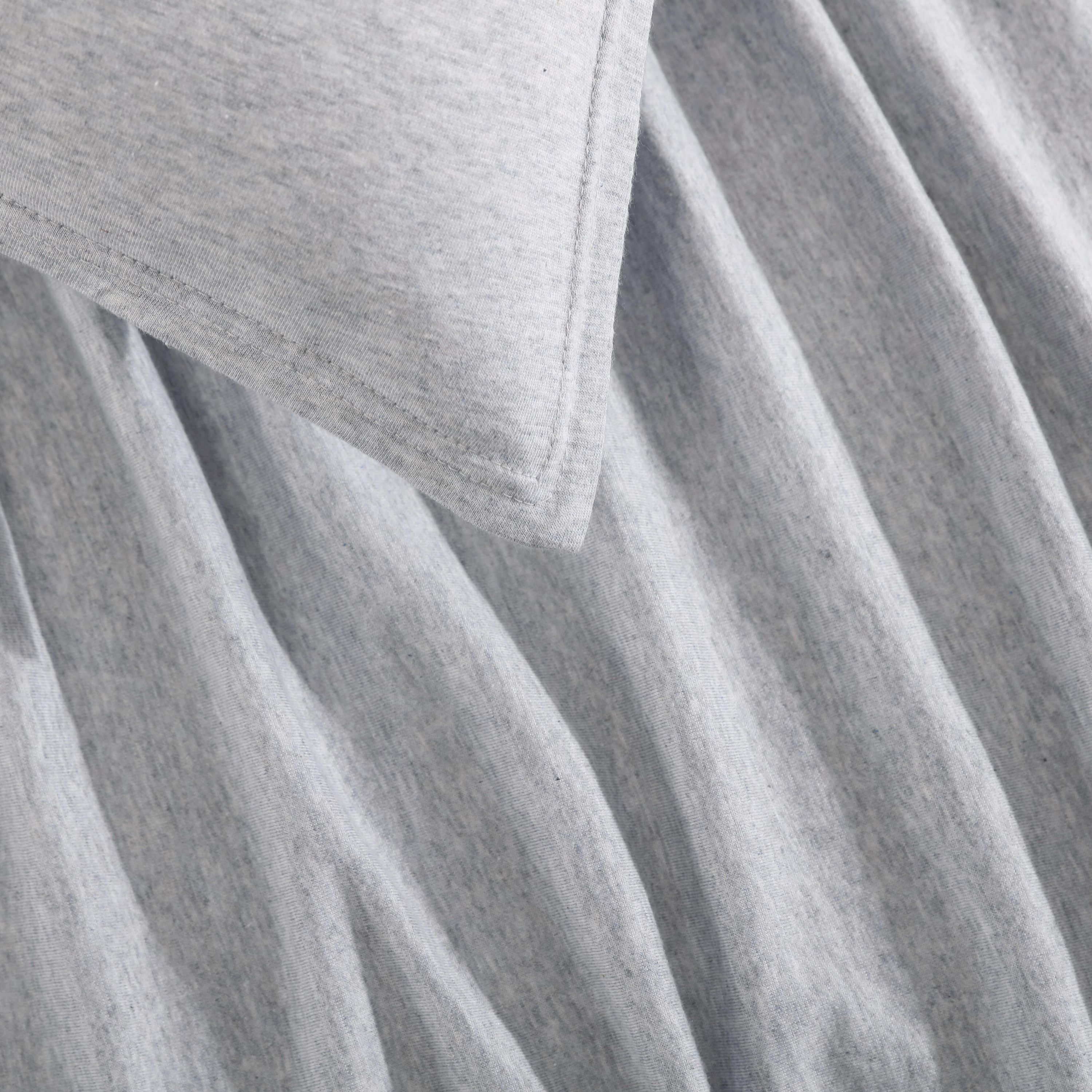 Modern Cotton Melange Grey King Comforter-Sham Set-3 Piece