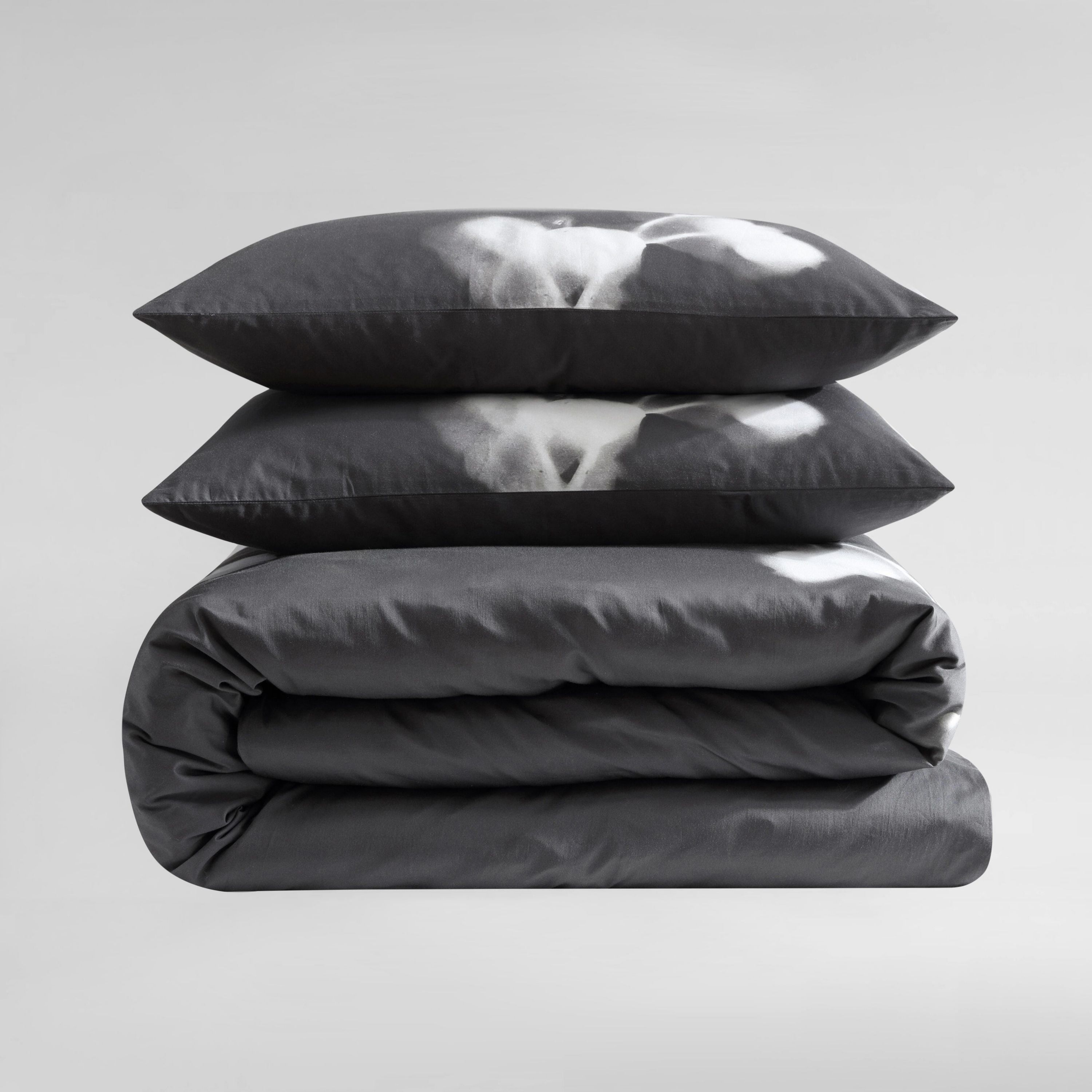 Orchid Charcoal Queen Duvet Cover Set-3 Piece