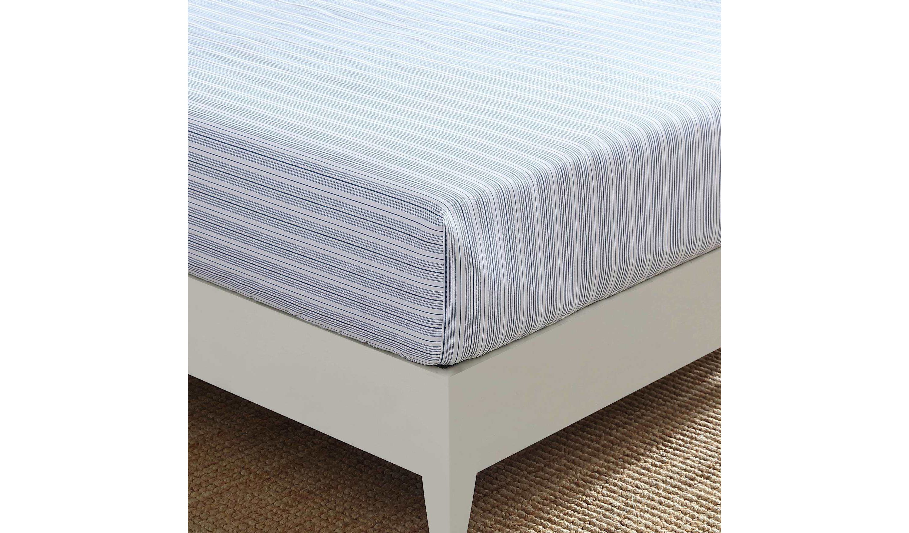 Nautica Beaux Stripe 100% Cotton Fitted Sheet