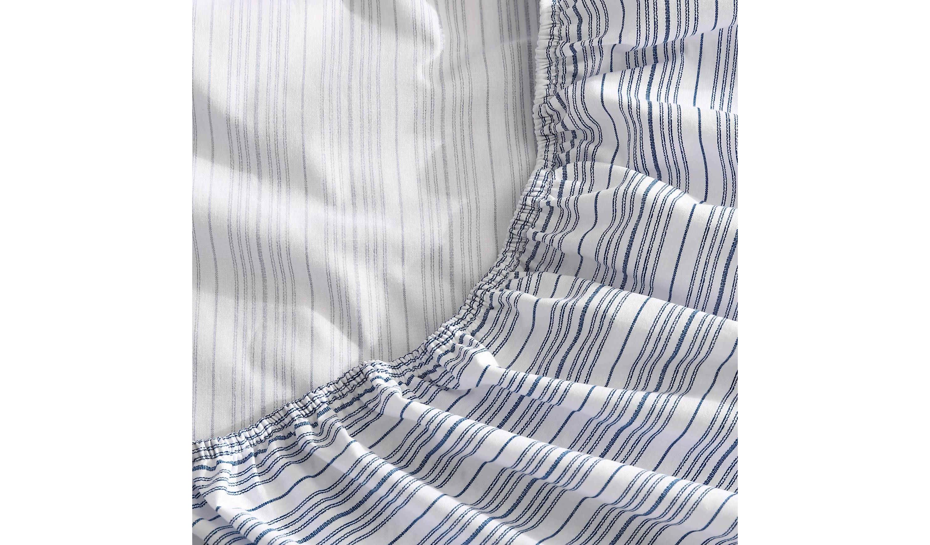 Nautica Beaux Stripe 100% Cotton Fitted Sheet