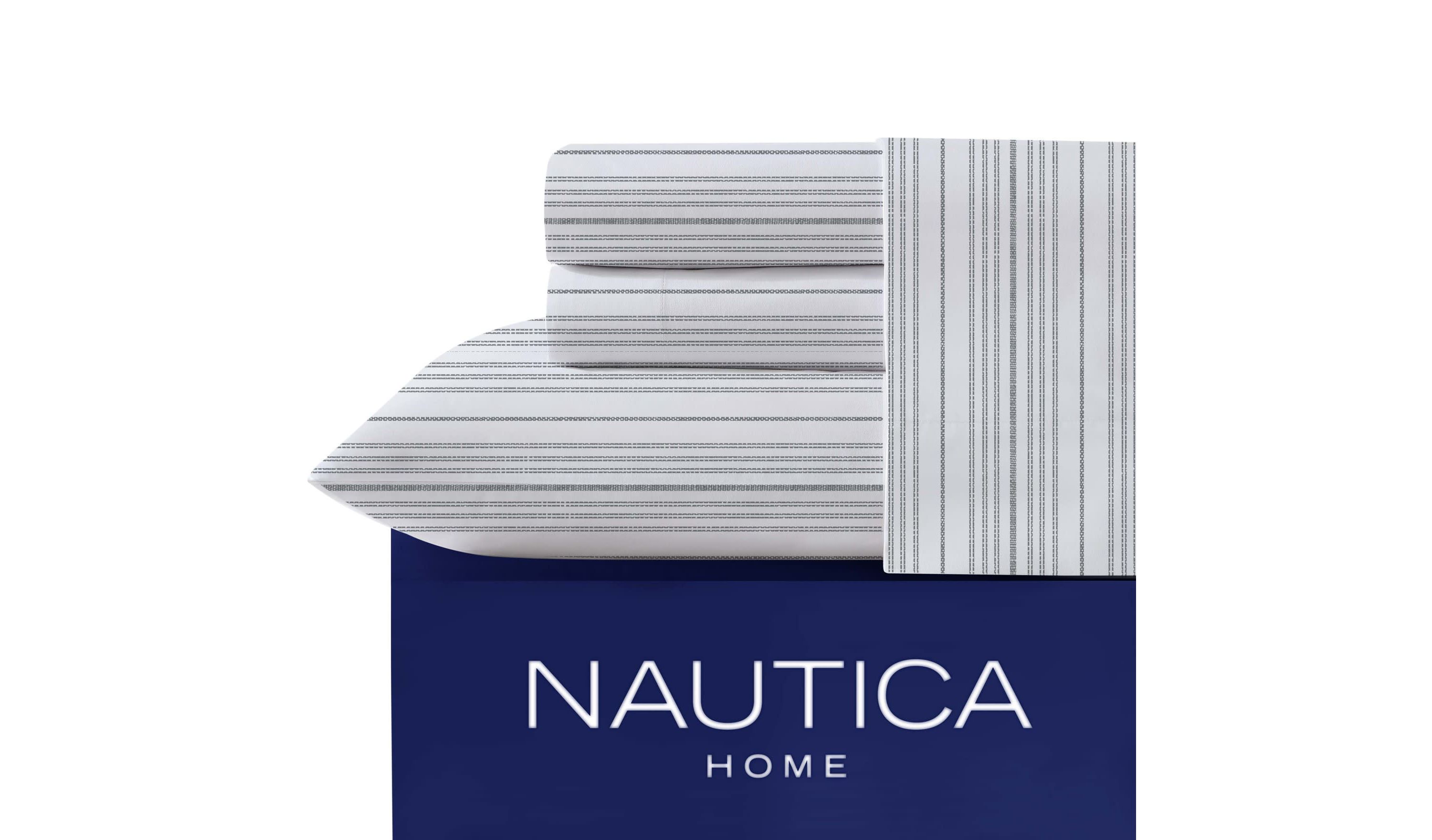 Nautica Coleridge Stripe 100% Cotton Fitted Sheet