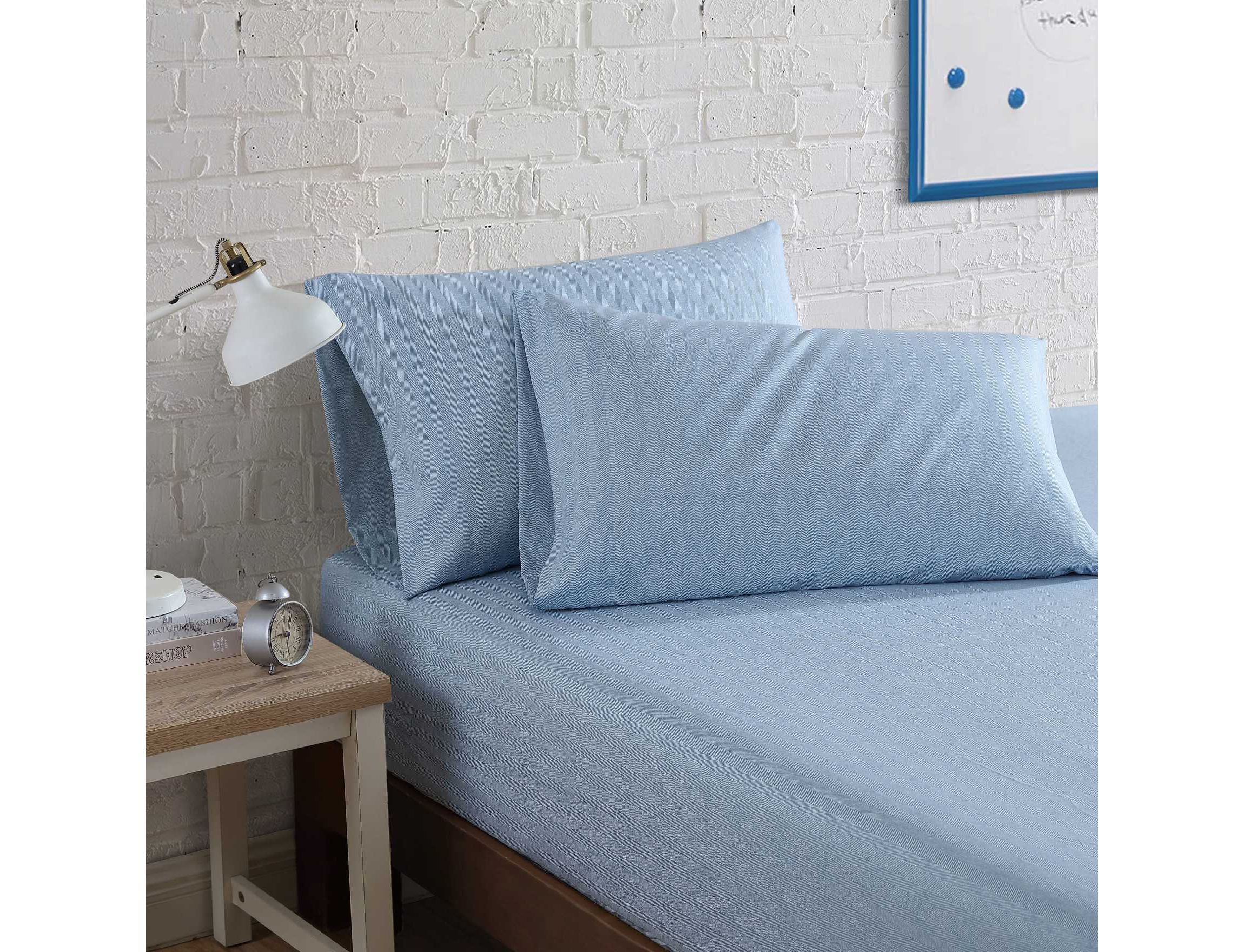 Nautica Herringbone Coastal Microfiber Sheet Set