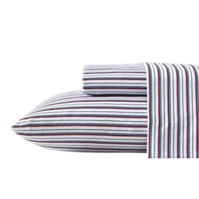 Nautica Aevery Stripe Microfiber Sheet Set, Blue, Twin XL