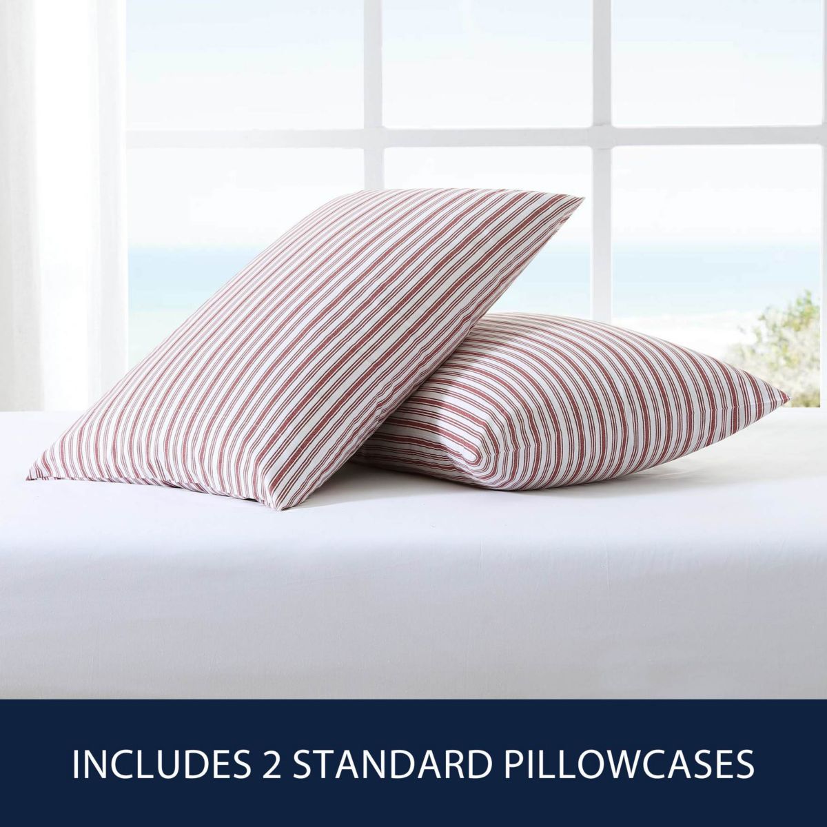 Nautica Coleridge Stripe 100% Cotton Pillowcase
