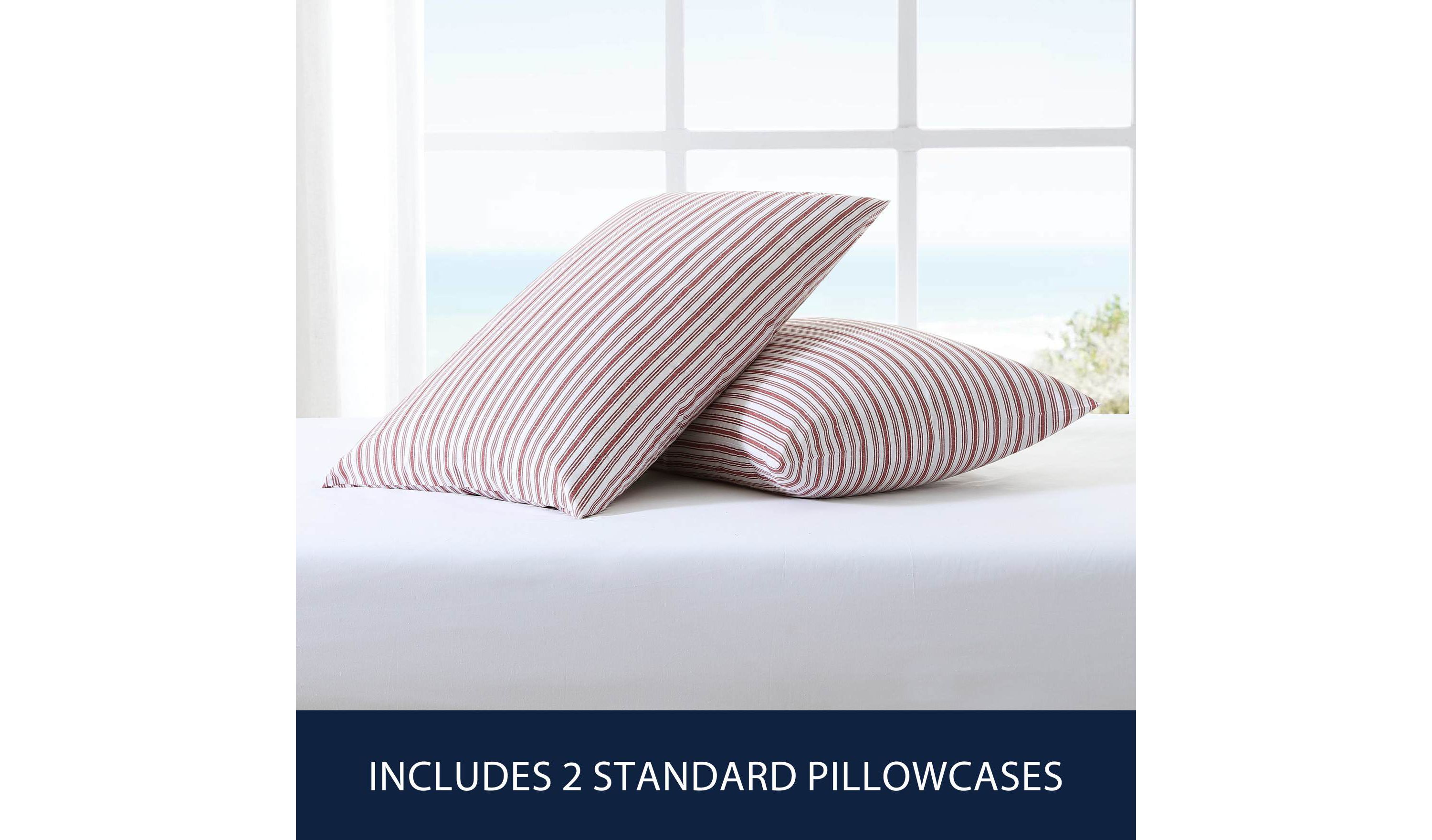 Nautica Coleridge Stripe 100% Cotton Pillowcase