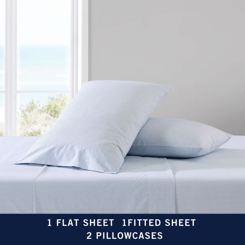 Penny Pinstripe 100% Cotton Sheet Set