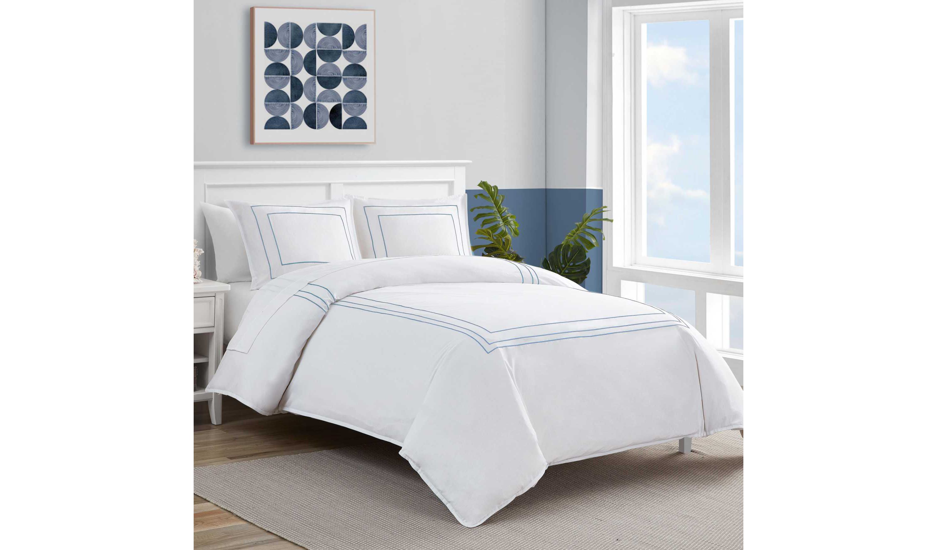 Alden Cotton Blend Plain Weave Duvet Cover Set