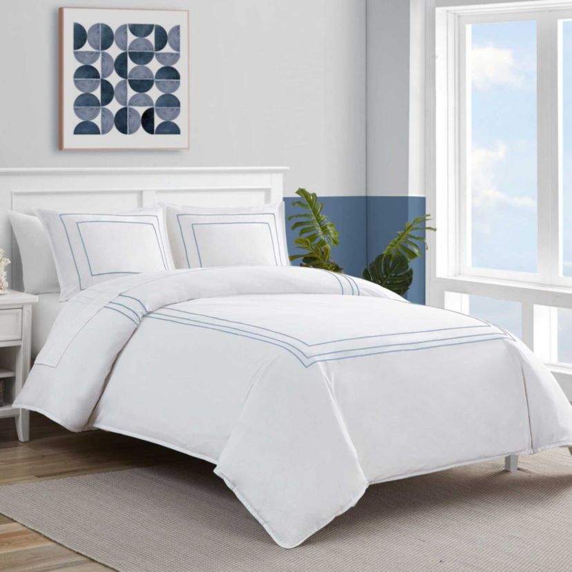 Alden Cotton Blend Plain Weave Duvet Cover Set