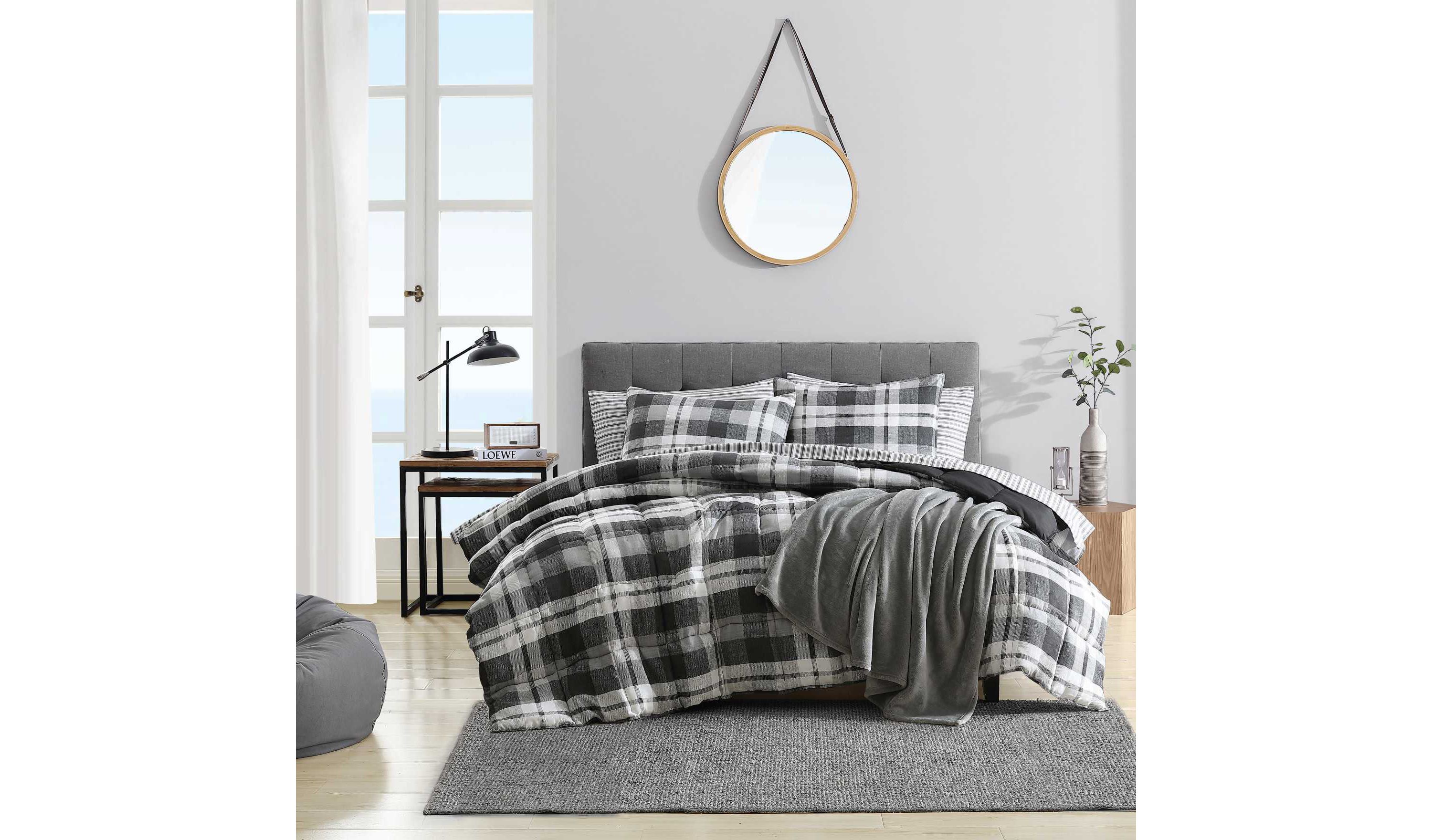 Crossview Plaid Microsuede Comforter-Sham Set