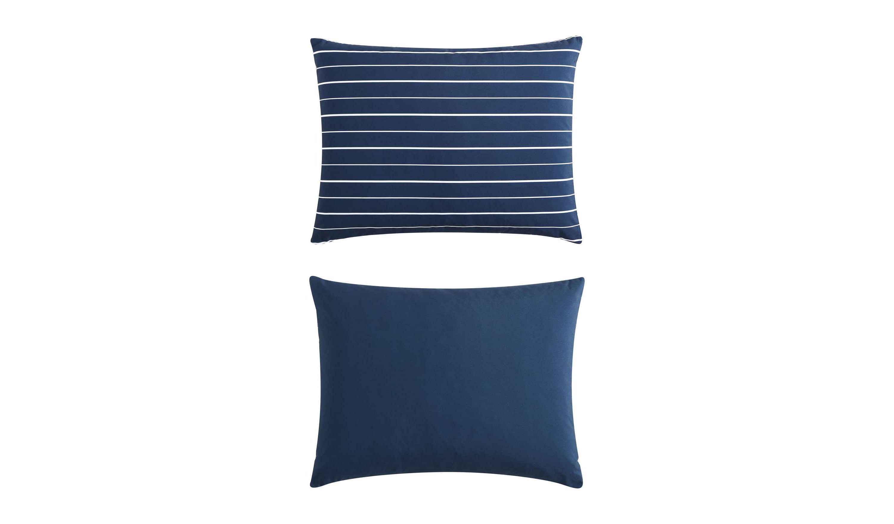 Longdale Solid Stripe Microfiber Duvet Cover Set