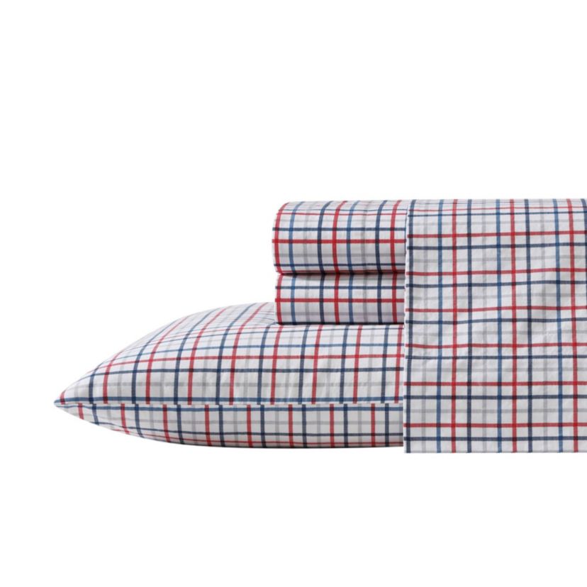 Boating Tattersall 100% Cotton Sheet Set