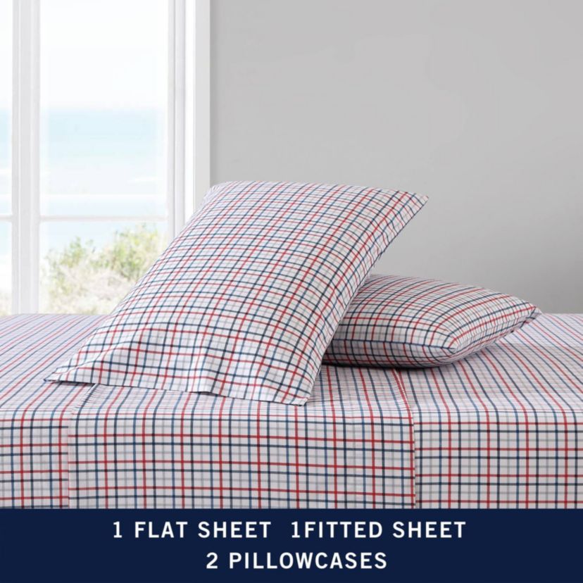 Boating Tattersall 100% Cotton Sheet Set