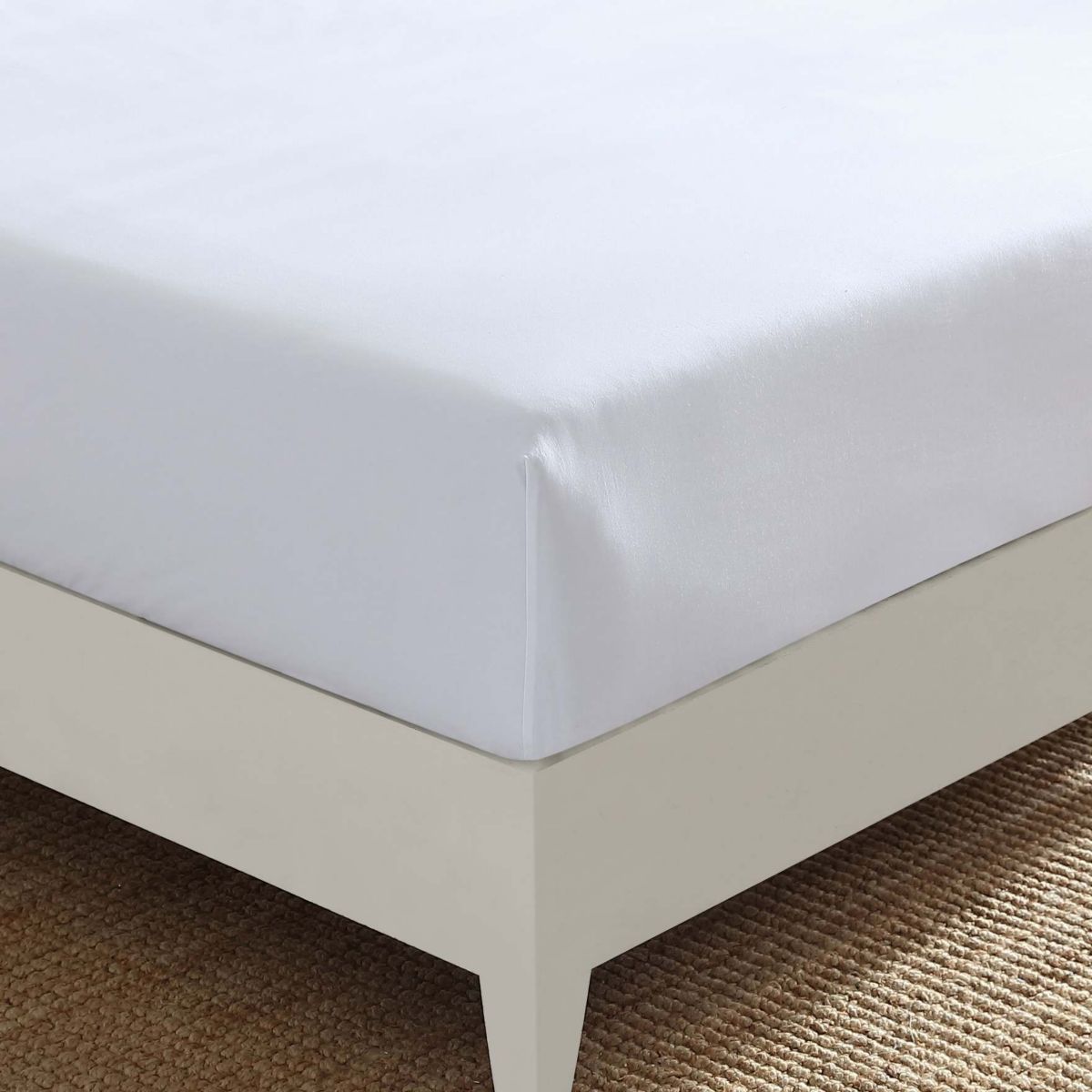 T200 Solid 100% Cotton Fitted Sheet
