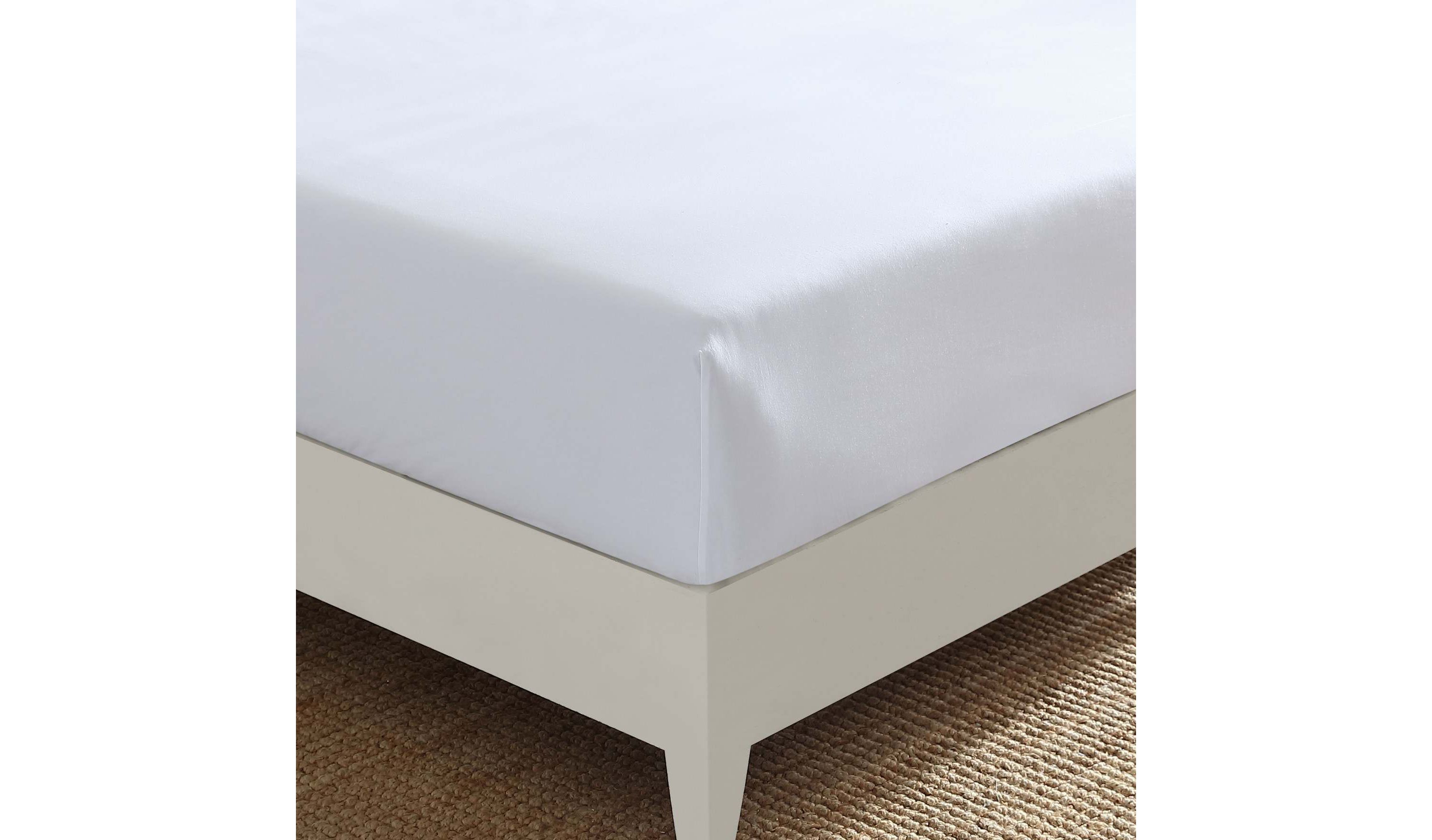 T200 Solid 100% Cotton Fitted Sheet