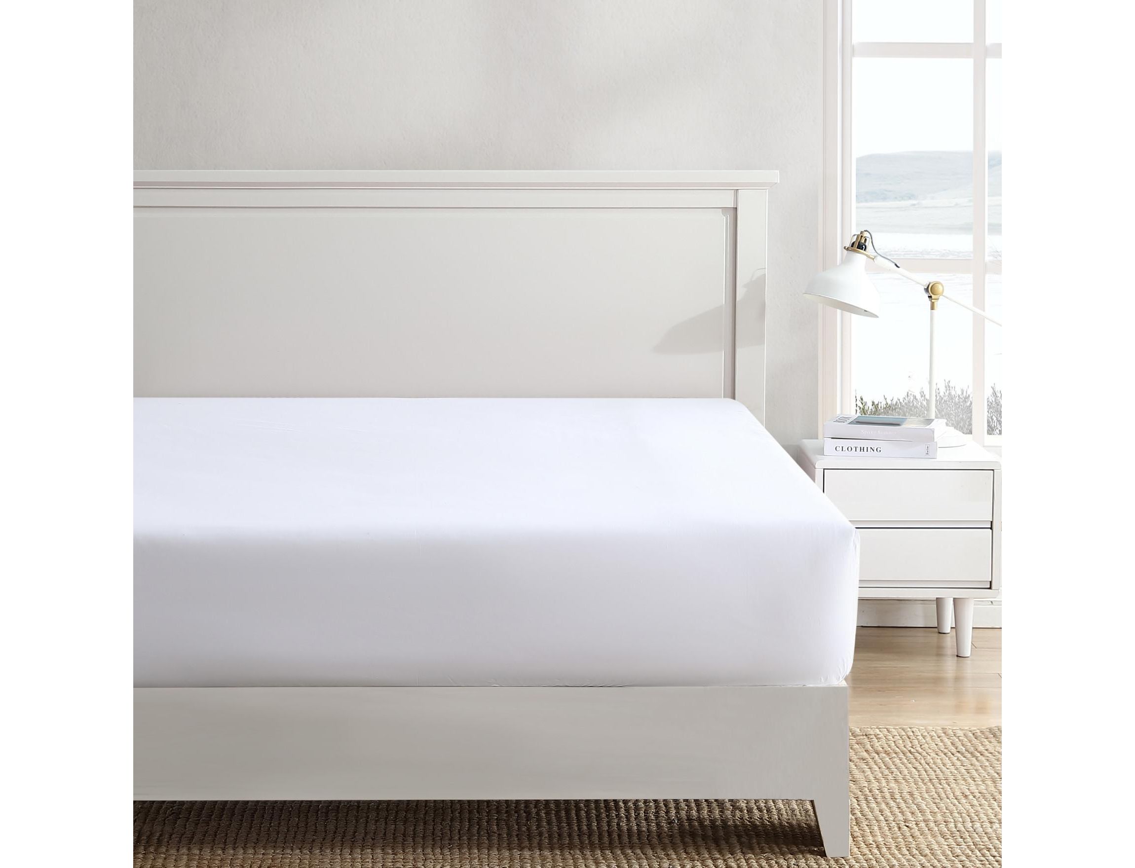 T200 Solid 100% Cotton Fitted Sheet