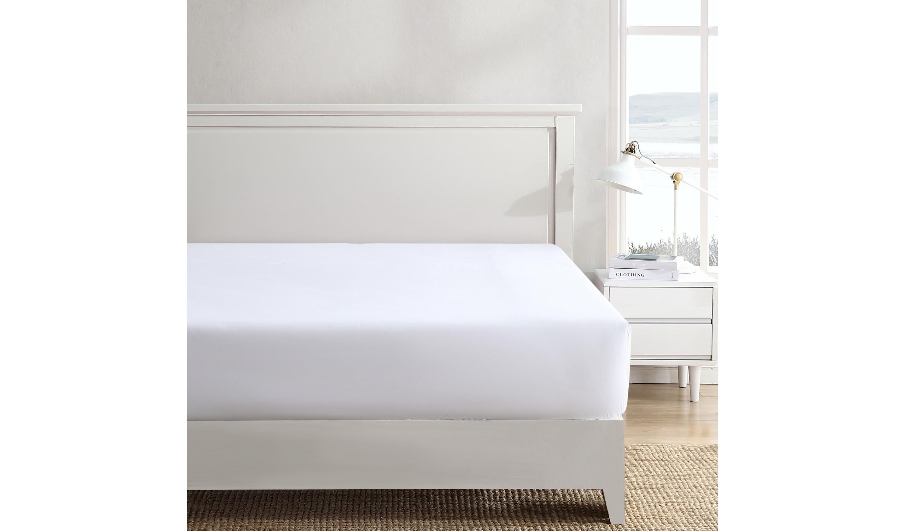 T200 Solid 100% Cotton Fitted Sheet