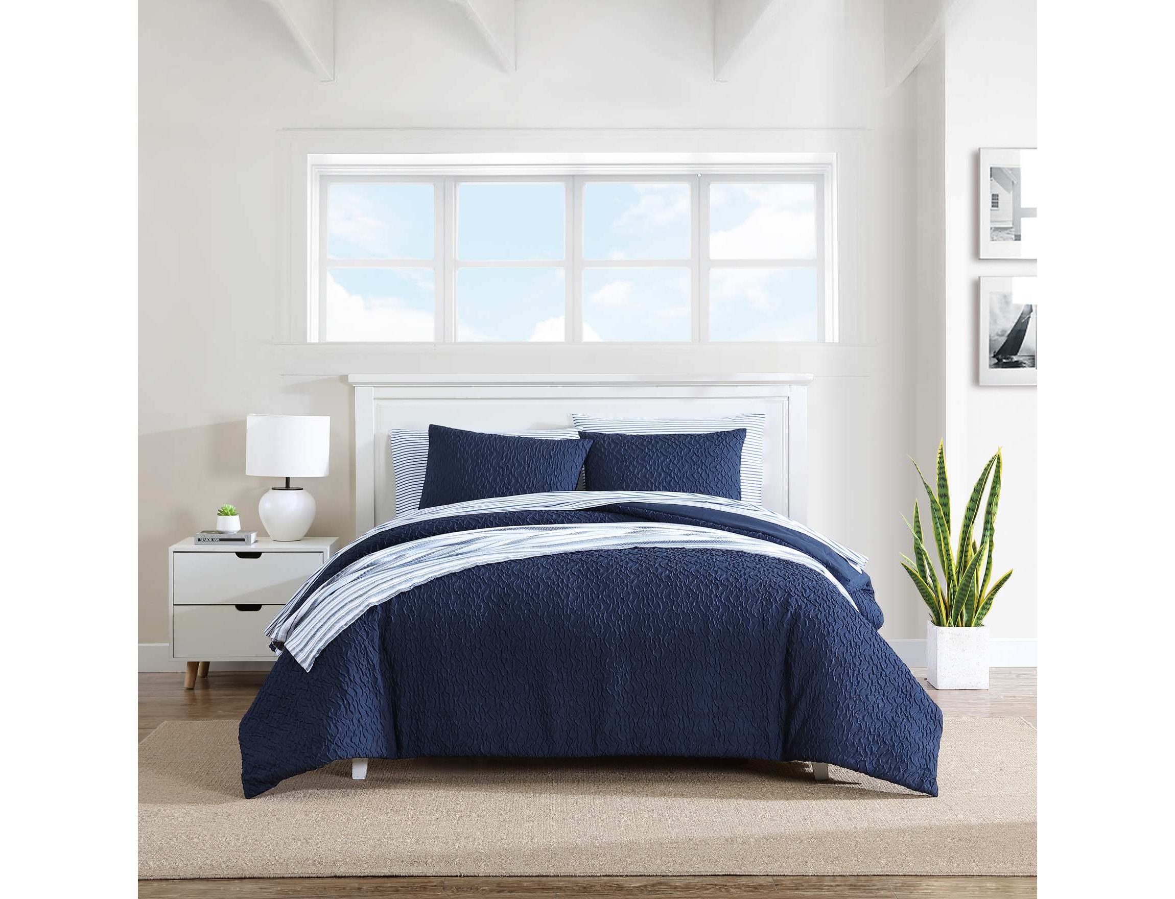 Point Harbor Microfiber Comforter-Sham Set