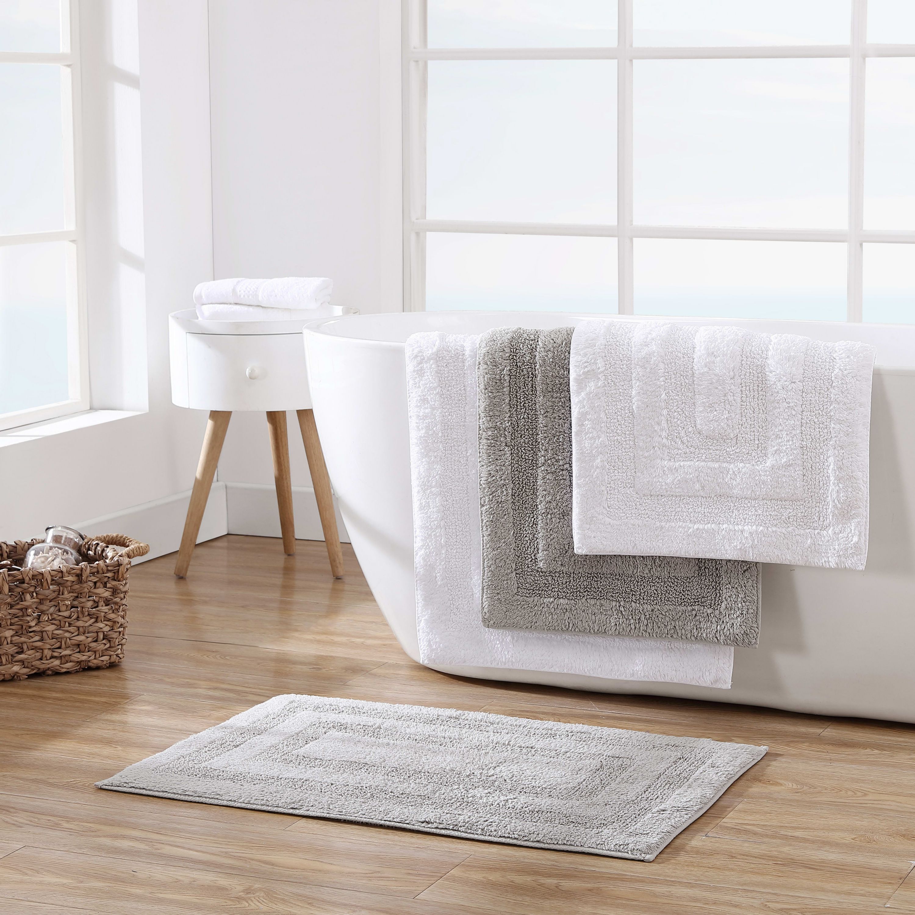 Micellar Solid Reversible 100% Cotton Bath Rug