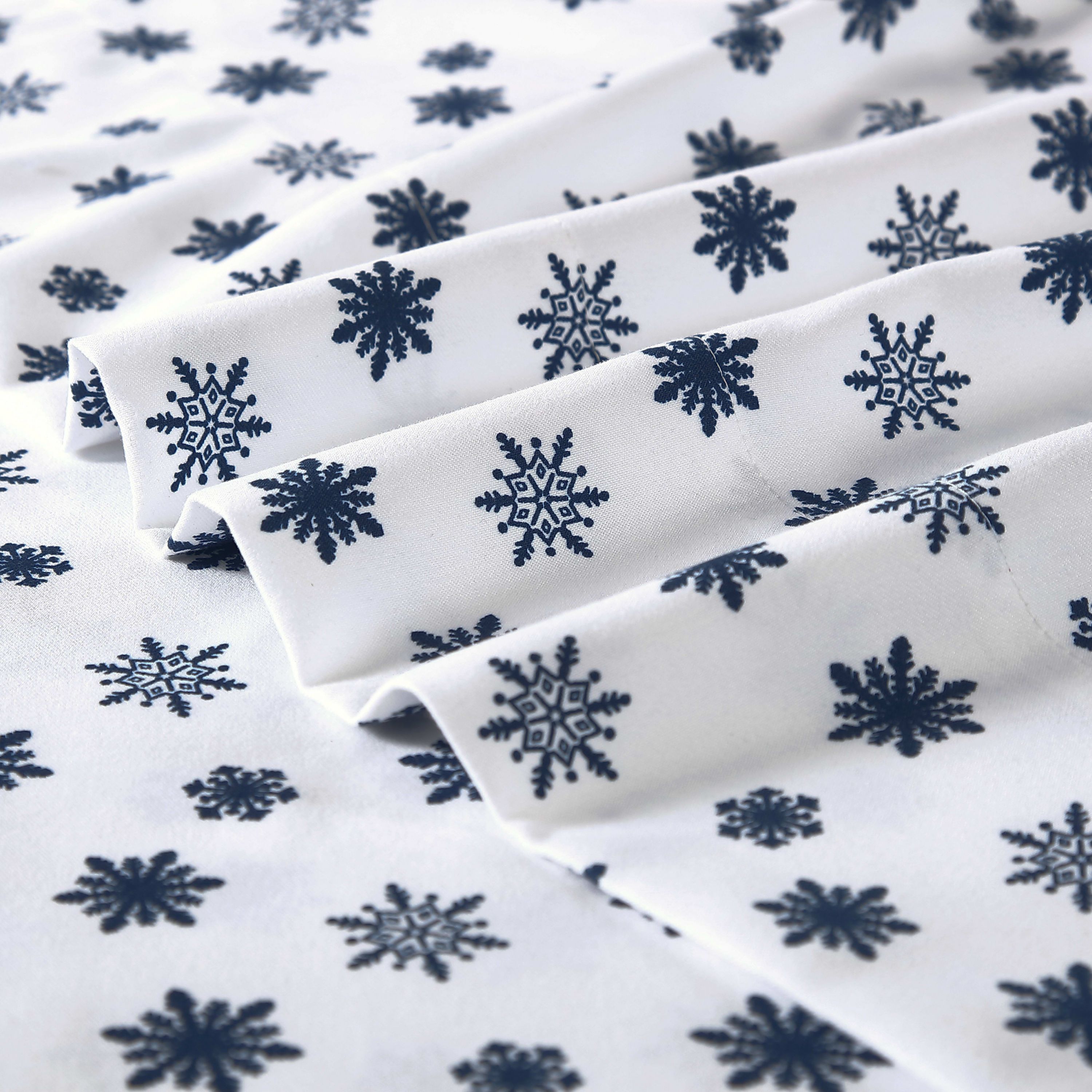 Snowflake Toss Microfiber Sheet Set