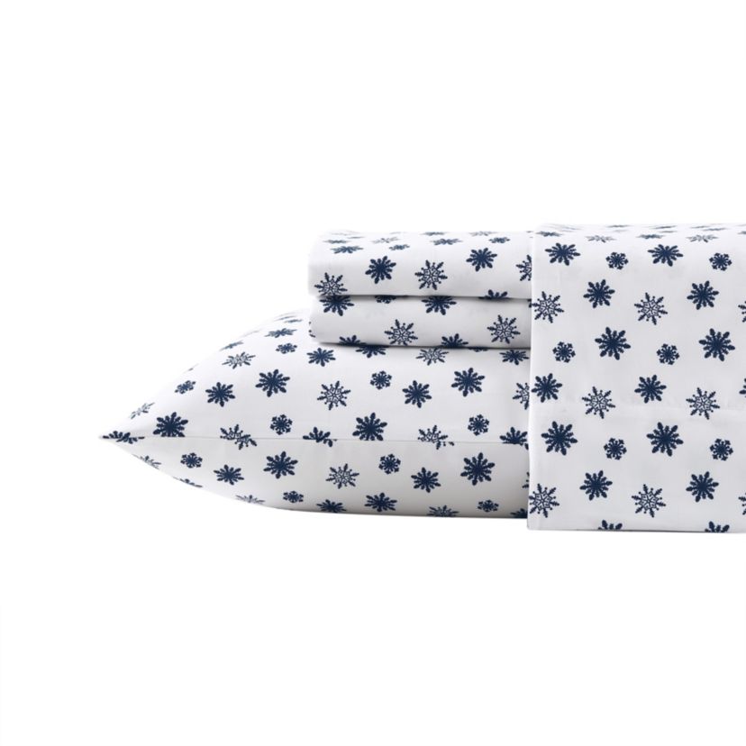 Snowflake Toss Microfiber Sheet Set