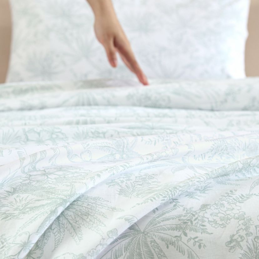 Pen And Ink Palm 100% Cotton Sheet Set