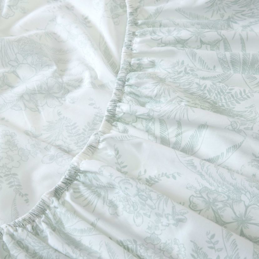 Pen And Ink Palm 100% Cotton Sheet Set