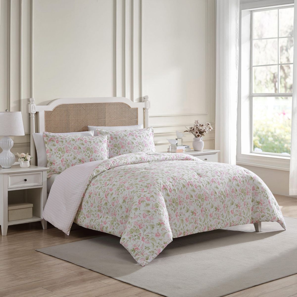 Morning Gloria 100% Cotton Comforter-Sham Set