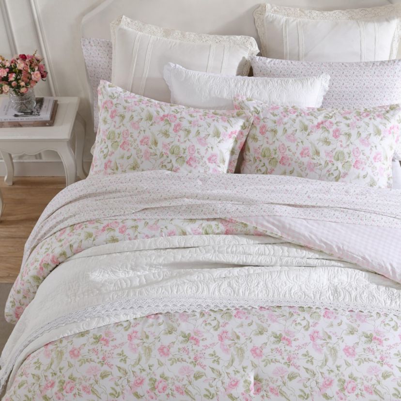Morning Gloria 100% Cotton Comforter-Sham Set