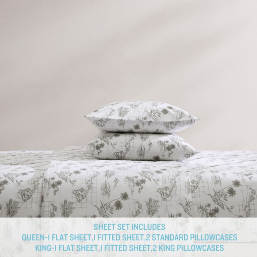 Vintage Map 100% Cotton Sheet Set