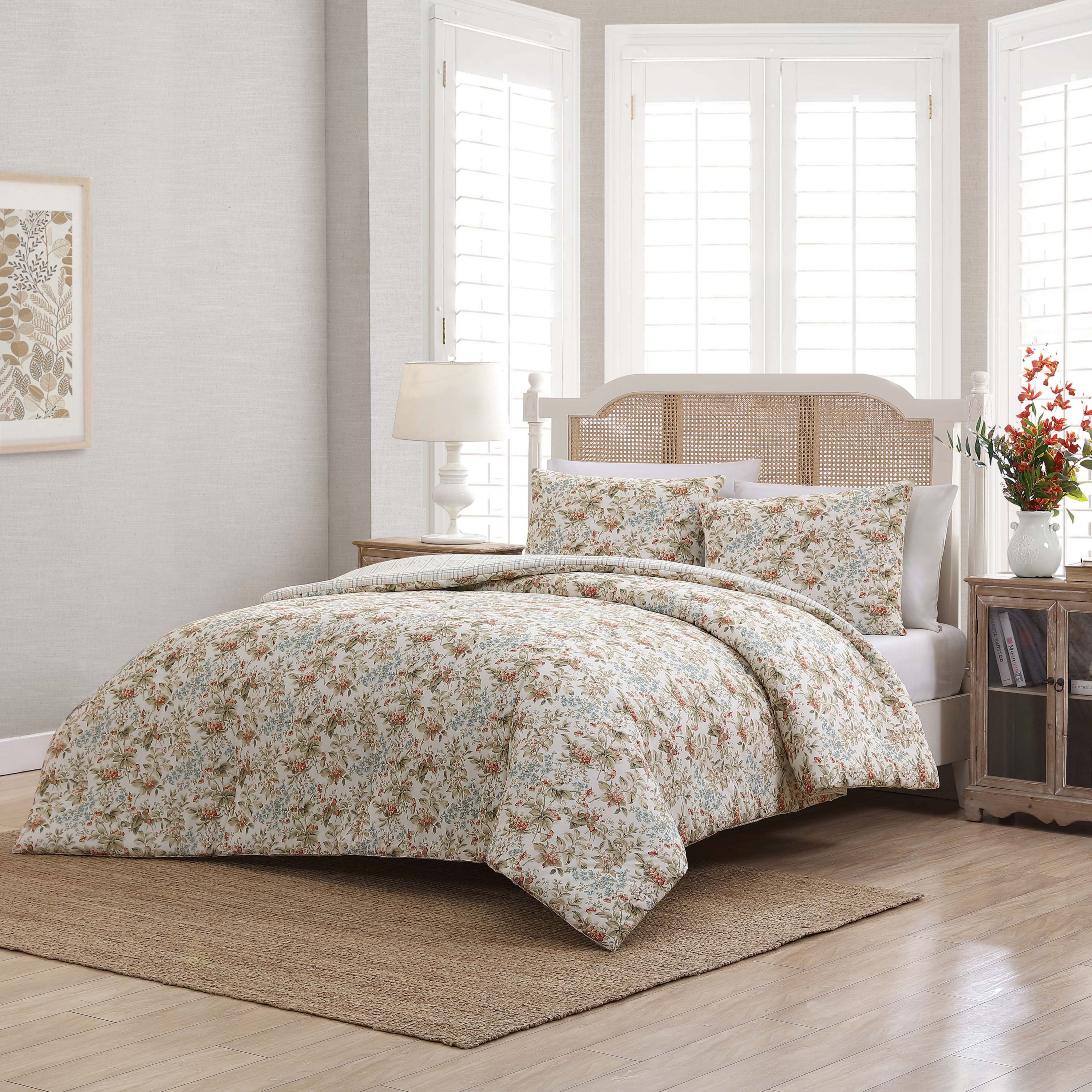 Bramble Floral 100% Cotton Comforter-Sham Set