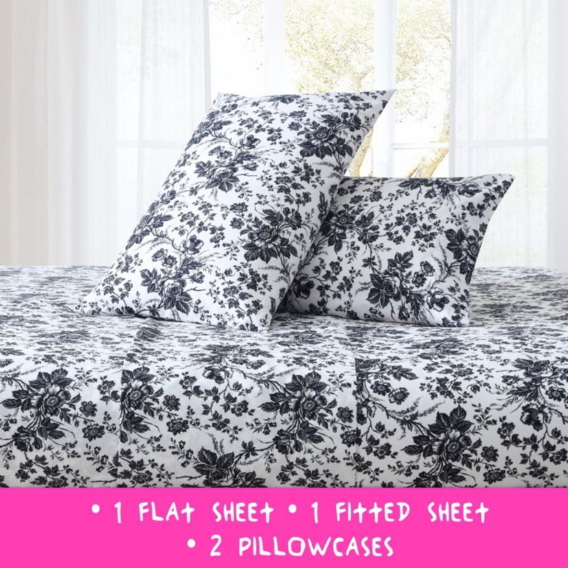 Betseys Toile Microfiber Sheet Set