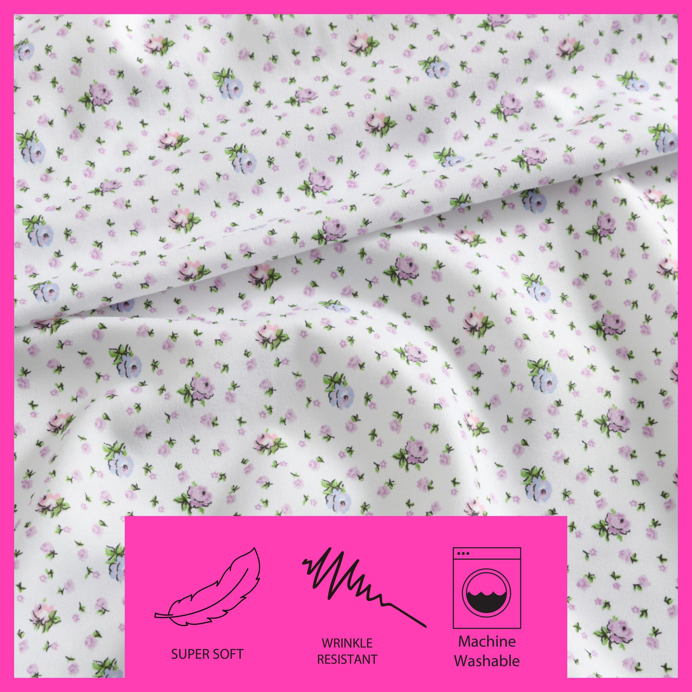 Pretty Floral Ditsy Microfiber Sheet Set
