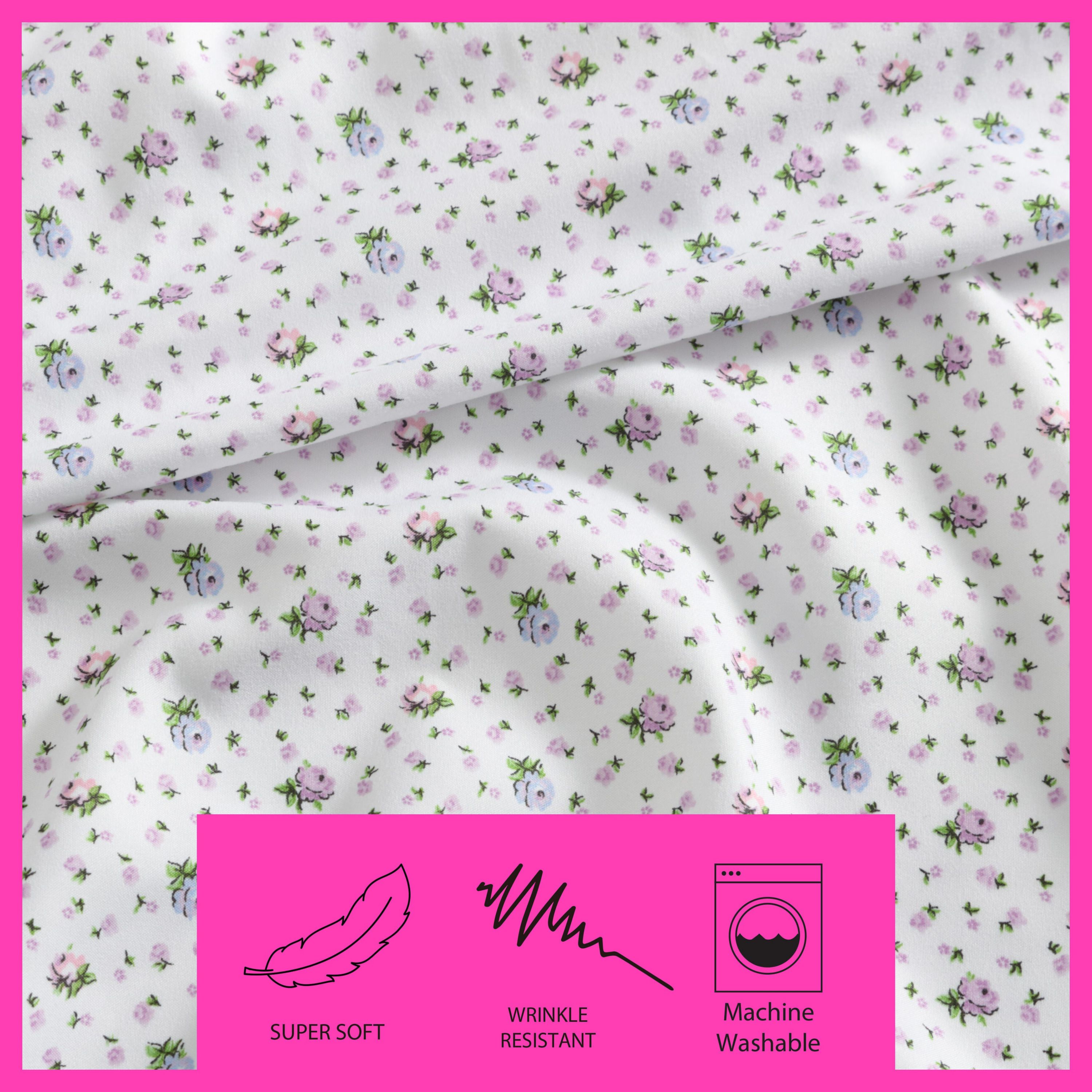 Pretty Floral Ditsy Microfiber Sheet Set