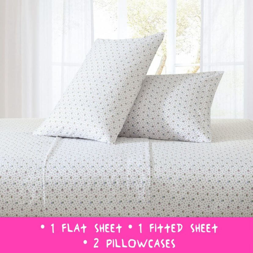 Pretty Floral Ditsy Microfiber Sheet Set