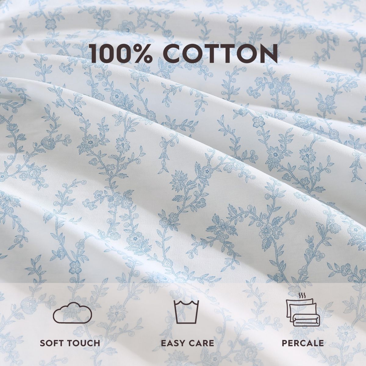 Victoria 100% Cotton Pillowcase