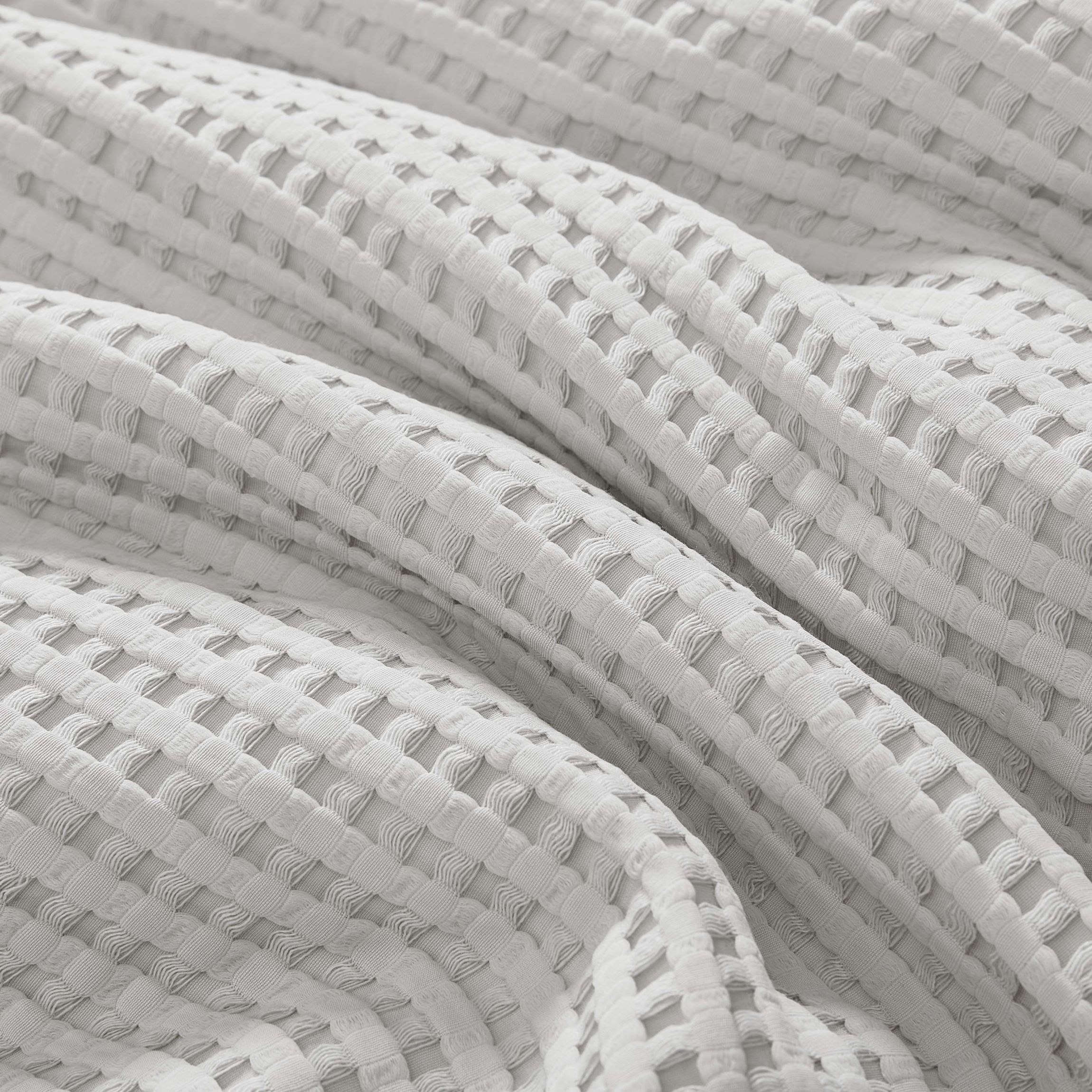 Solid Waffle Microfiber Comforter Set