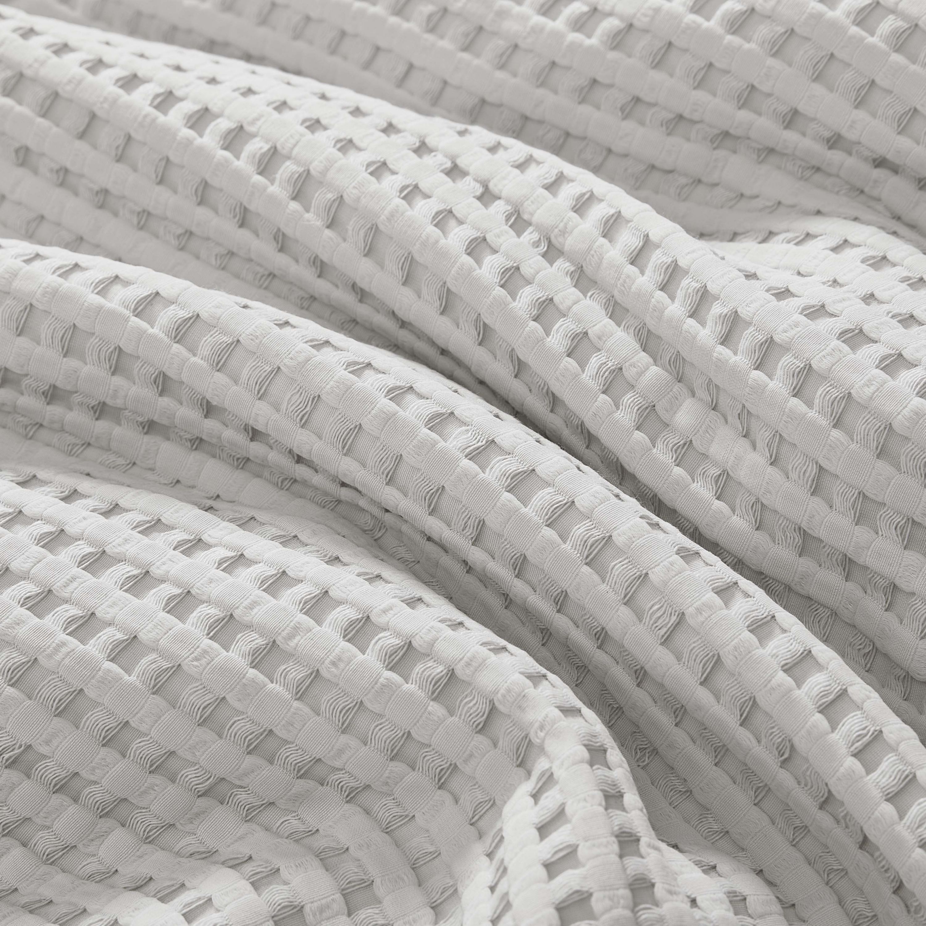 Solid Waffle Microfiber Comforter Set