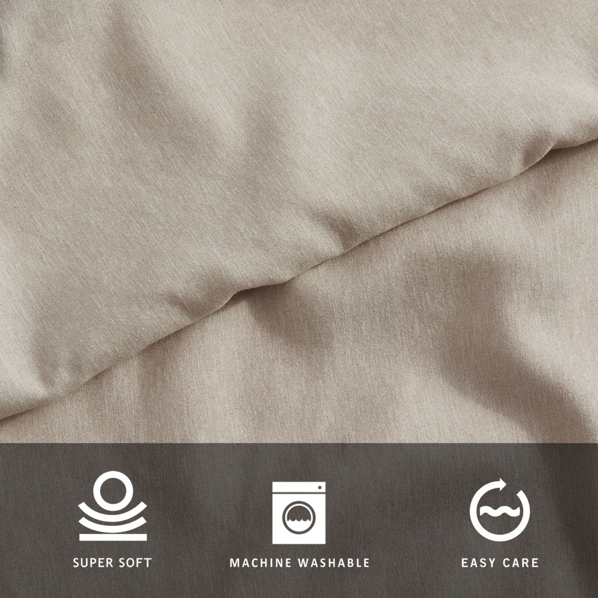 Solid Cationic Brushed Microfiber Sheet Set