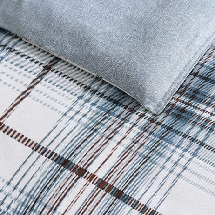 Alder Plaid 100% Cotton Comforter-Sham Set