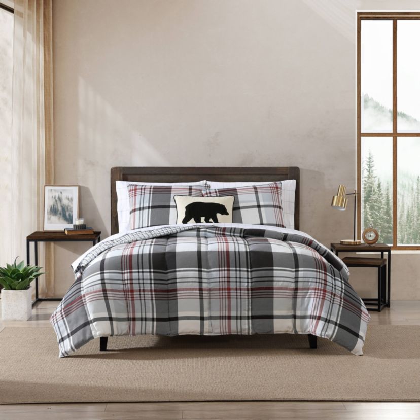 Normandy Plaid Microfiber Comforter-Sham Set