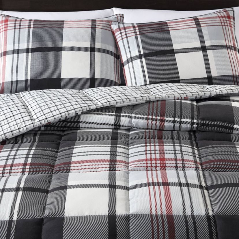 Normandy Plaid Microfiber Comforter-Sham Set