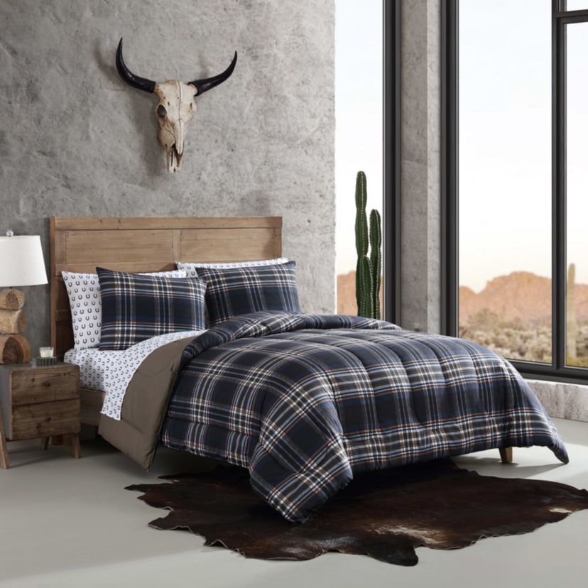 City Flats Plaid Microfiber Comforter Set