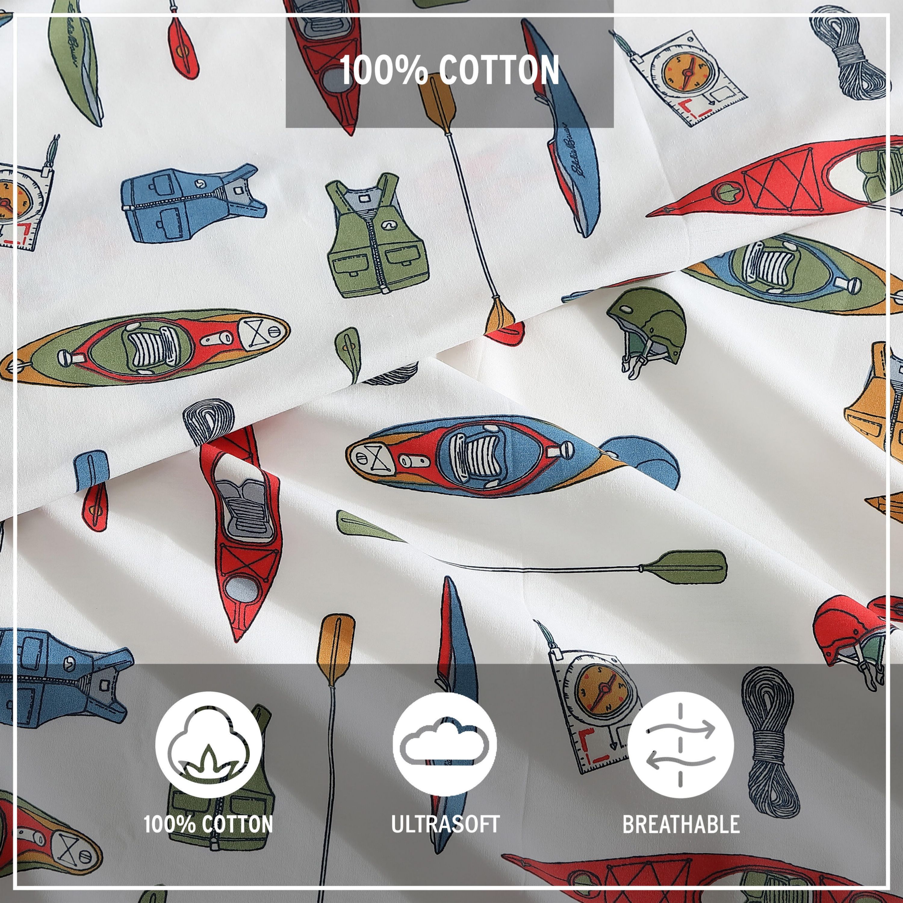 Kayak Adventure 100% Cotton Sheet Set