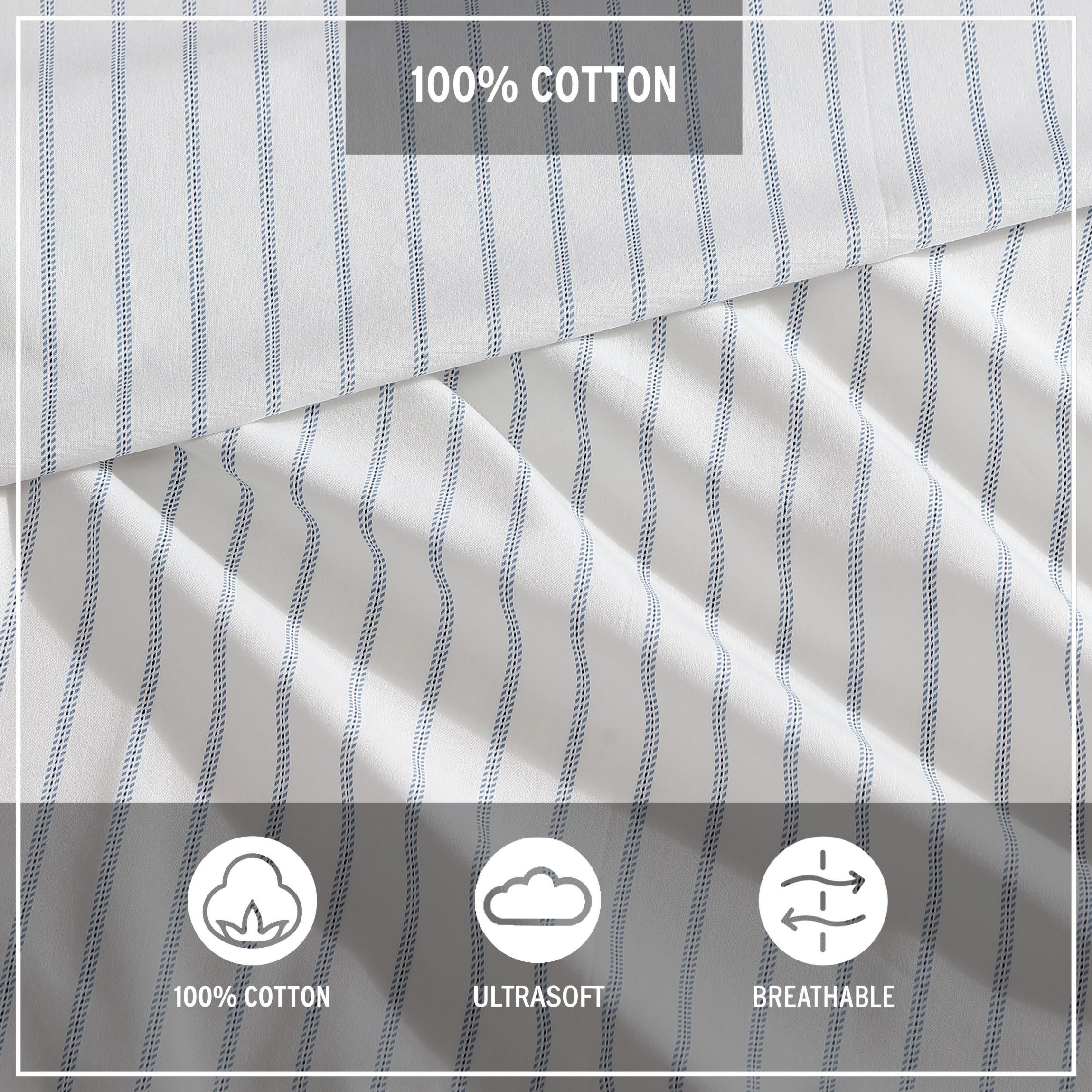 Essential Stripe 100% Cotton Sheet Set