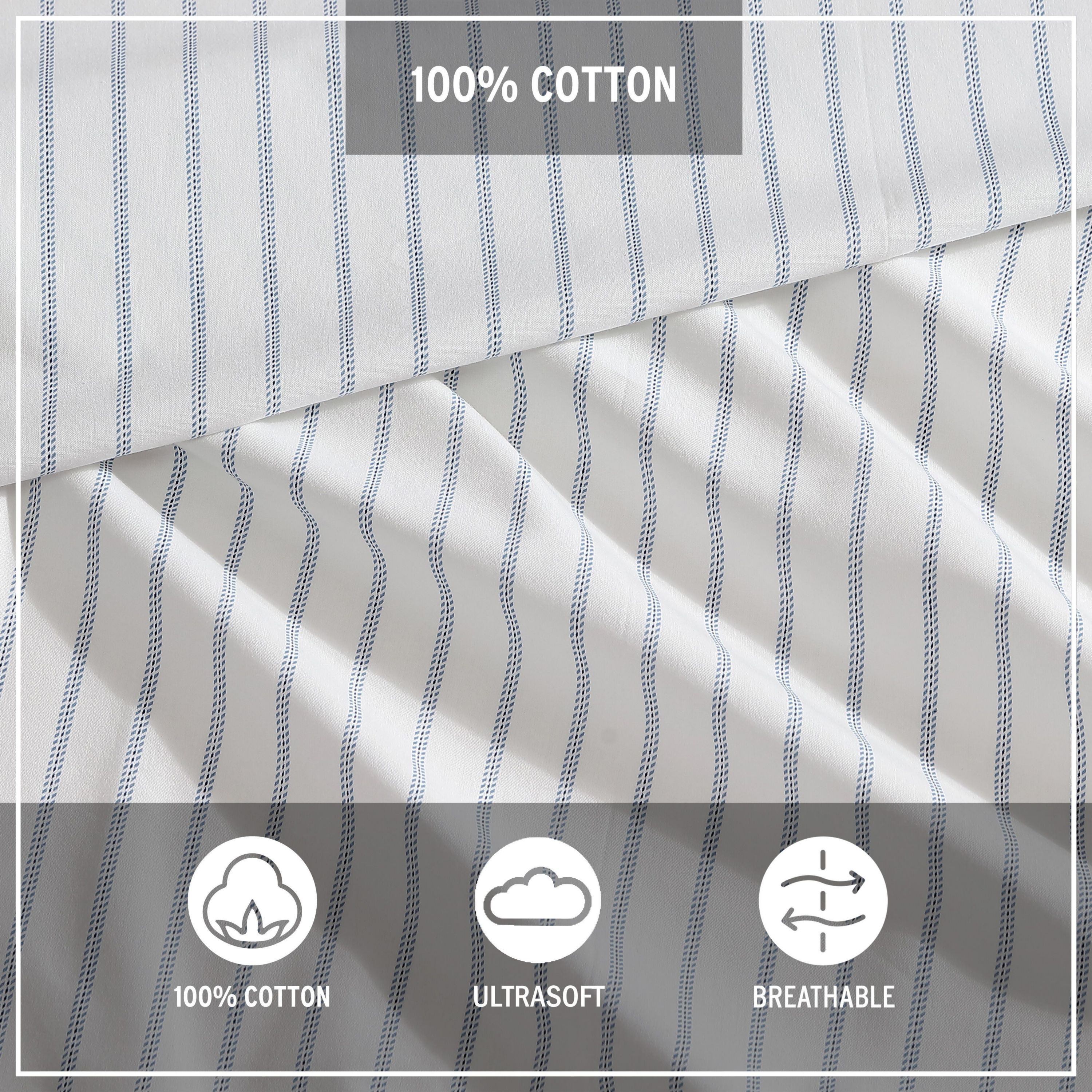Essential Stripe 100% Cotton Sheet Set