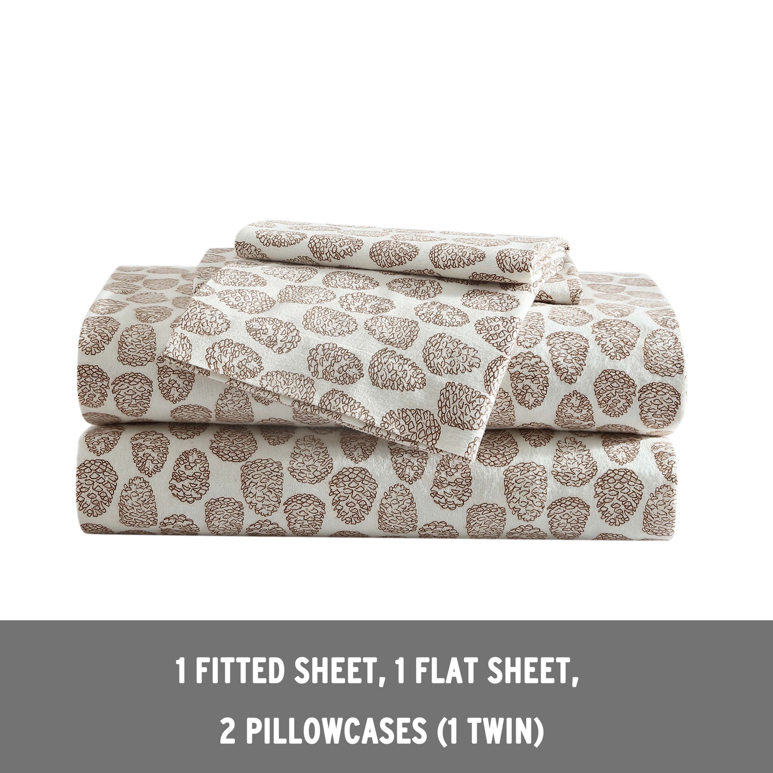 Little Creek Pine Cone 100% Cotton Sheet Set