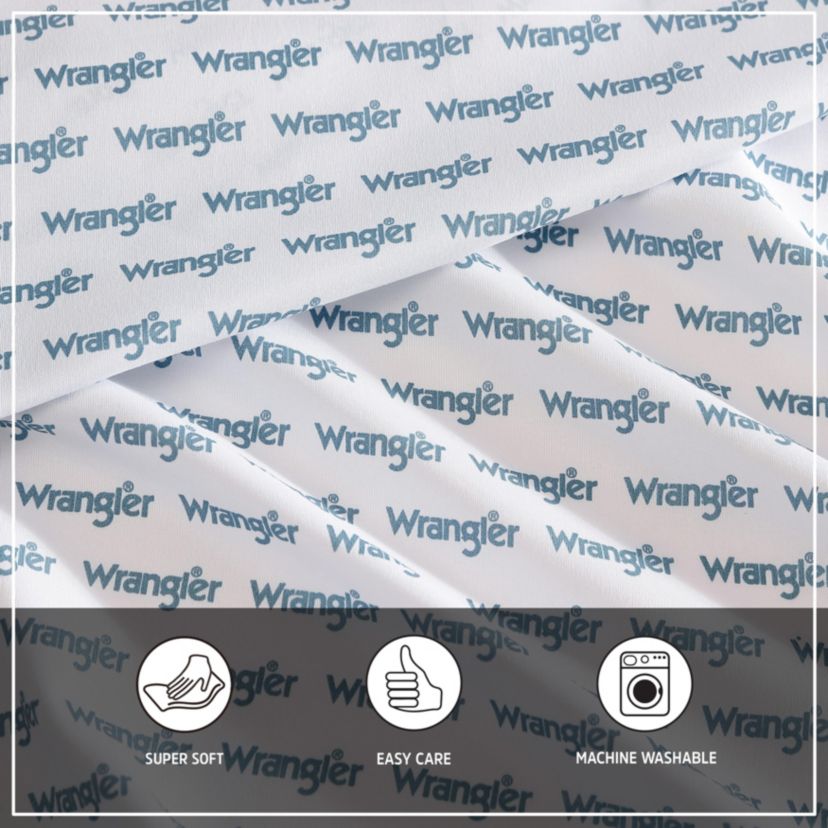 Stamped Logo Microfiber Sheet Set