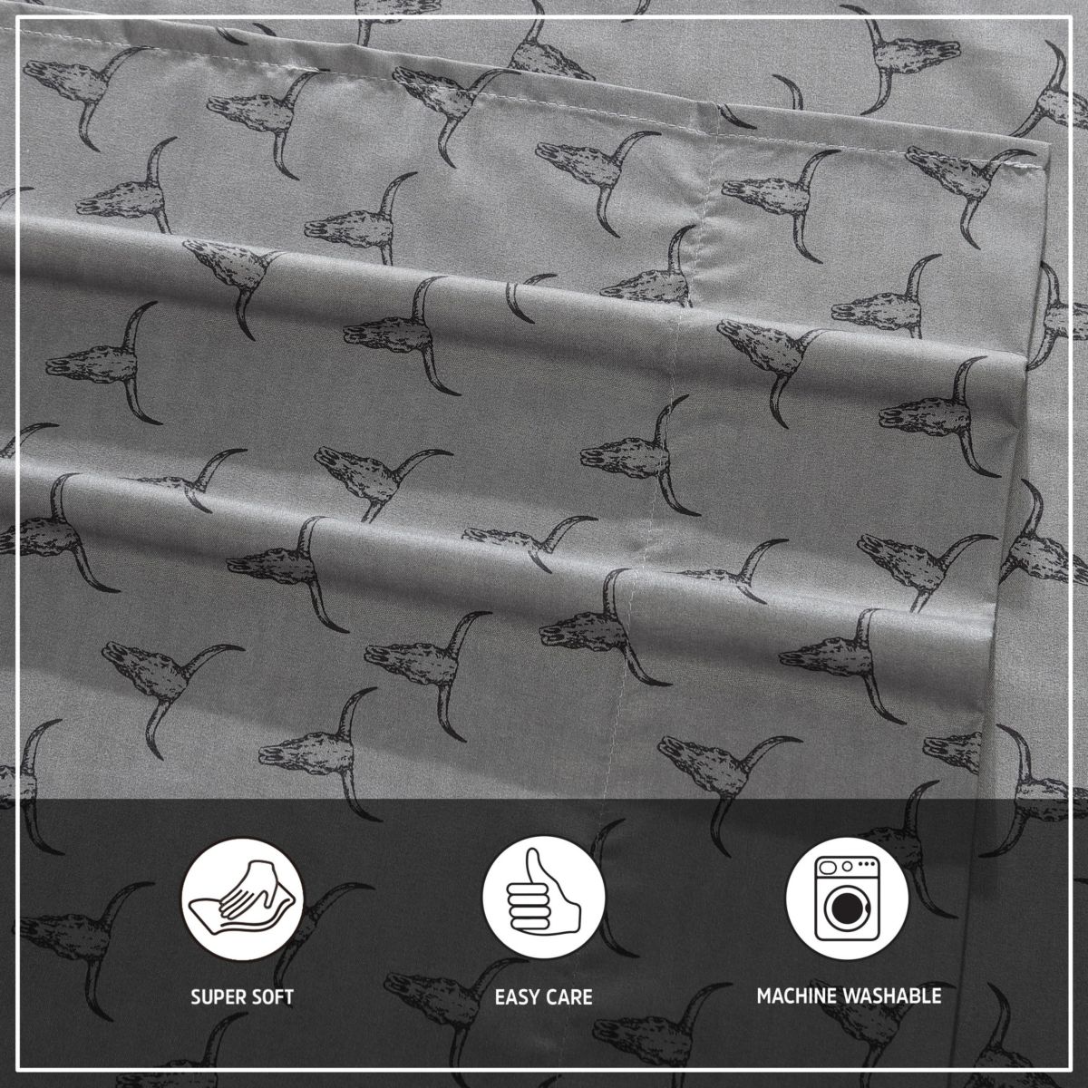 Steer Skulls Microfiber Sheet Set